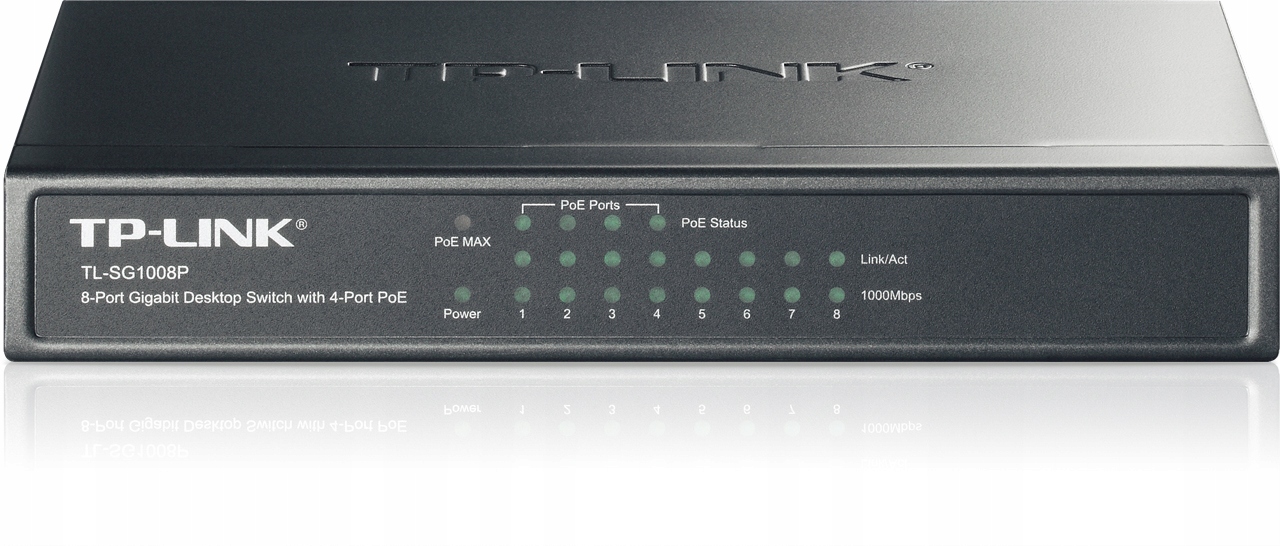 TP-Link TL-SG1008P Switch 8x RJ45 1000Mb/s, 4x PoE, 53W, Desktop
