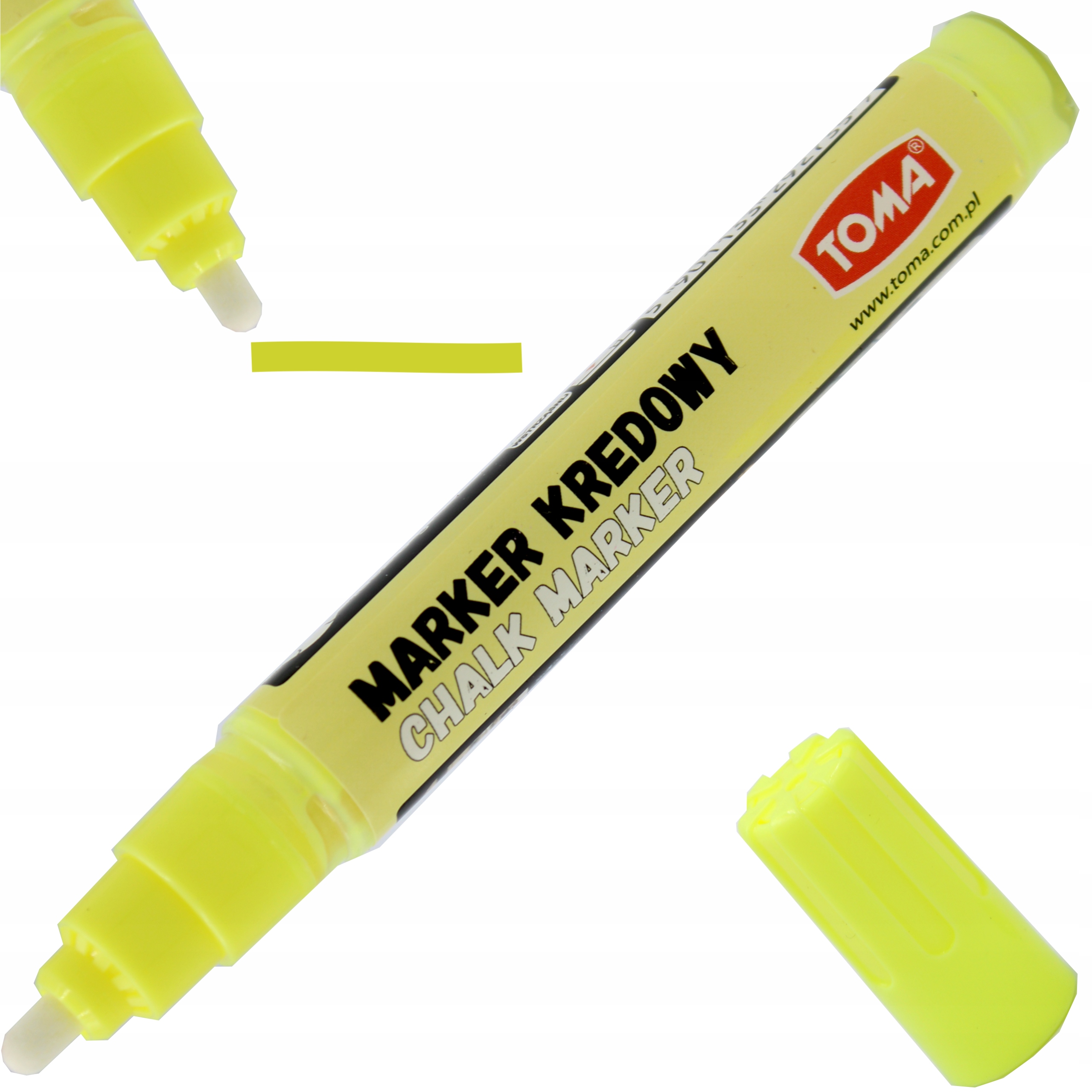 Marker kredowy TOMA TO-292 pastel żółty 10 sztuk Marka Toma
