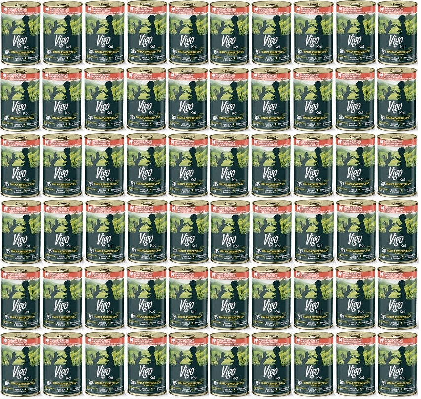 Levně Vigo mokré krmivo pro kočky telecí s játry 415 g 60 ks