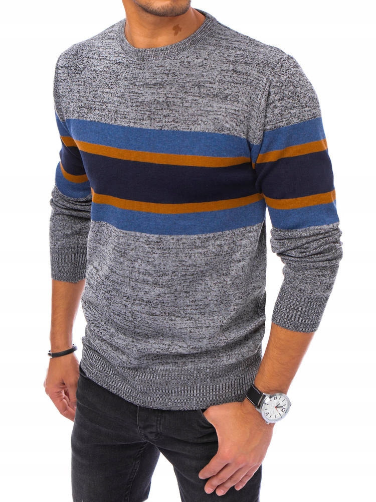 

Sweter Męski Klasyczny Szary roz. XXL