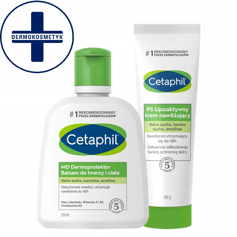 Zestaw Cetaphil MD Balsam 250 ml i Ps Lipoaktywny krem