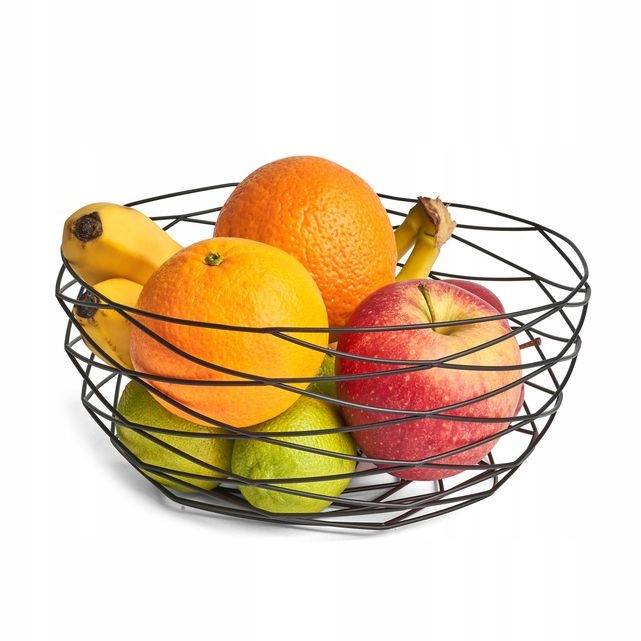 

Koszyk druciany na owoce kosz miska czarny 24 cm