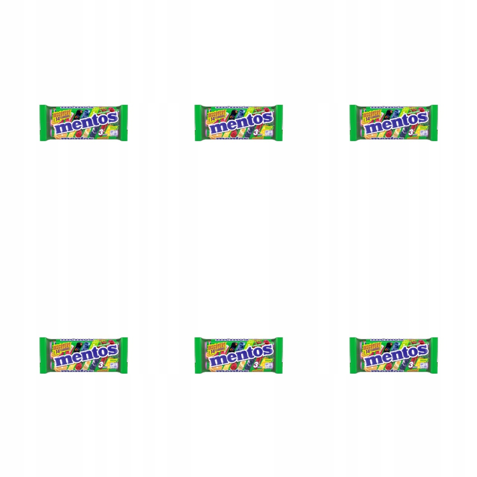 6 x 112,5 g Mentos Discovery ovocné dražé bonbóny na žvýkání, 3 balení