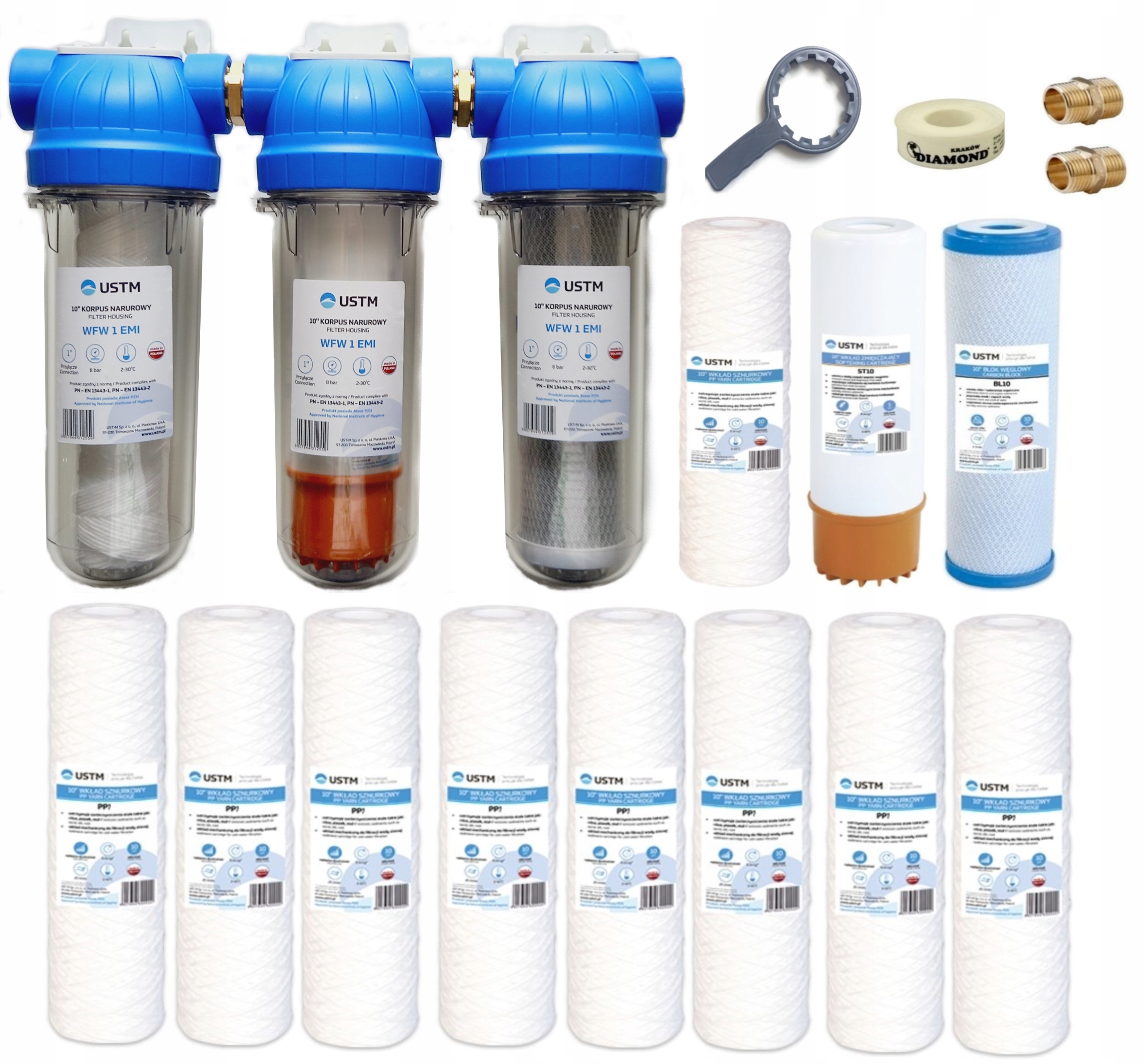 Filtr Do Wody Węglowy Zmiękczacz Wstępny 3/4''