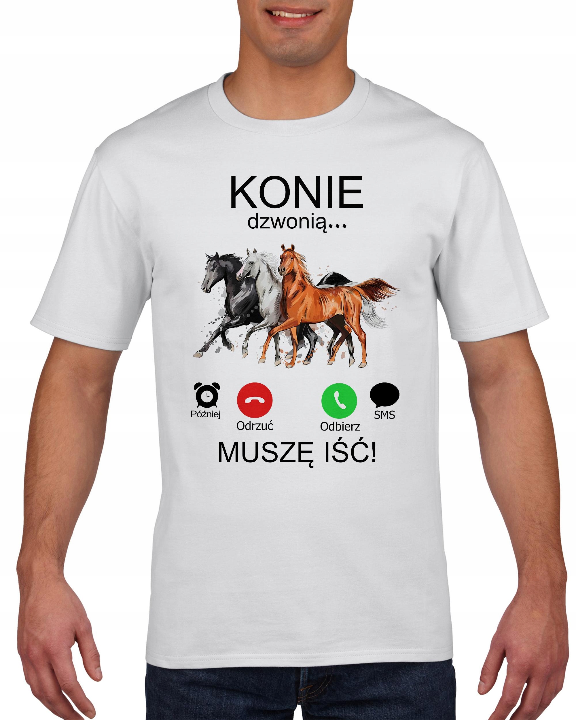 

Koszulka męska Muszę Iść Konie Dzwonią M