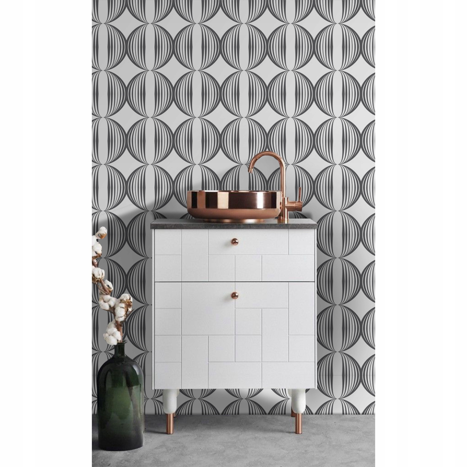 

Tapeta na ścianę Minimalistyczne okręgi 250x104 cm