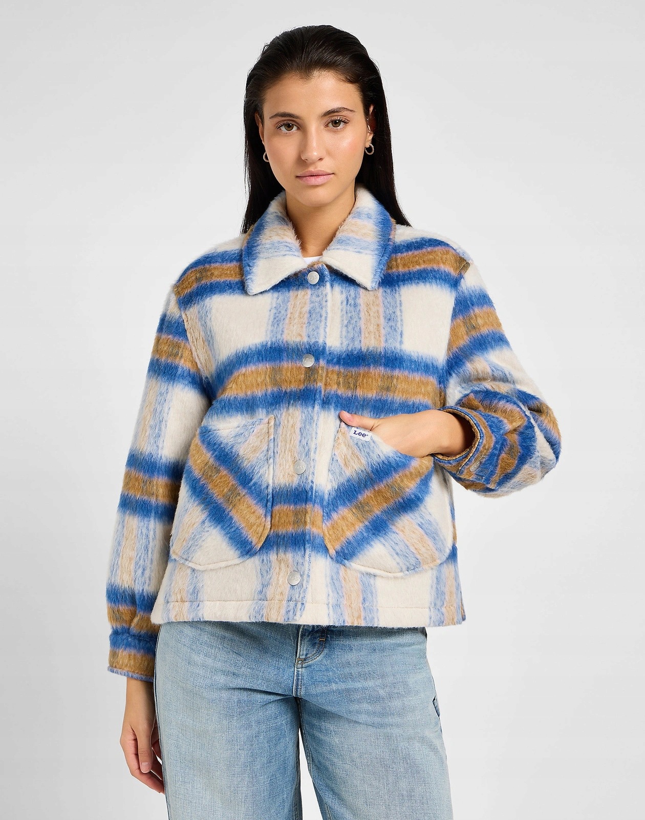 Dámská zimní bunda Lee Cropped Wool Jacket Midcentury 112355153 L