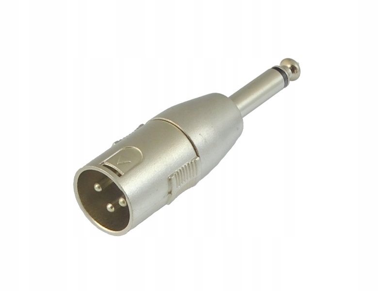 Adapter przejście wtyk Xlr 3-pin wtyk Jack 6.3 mono