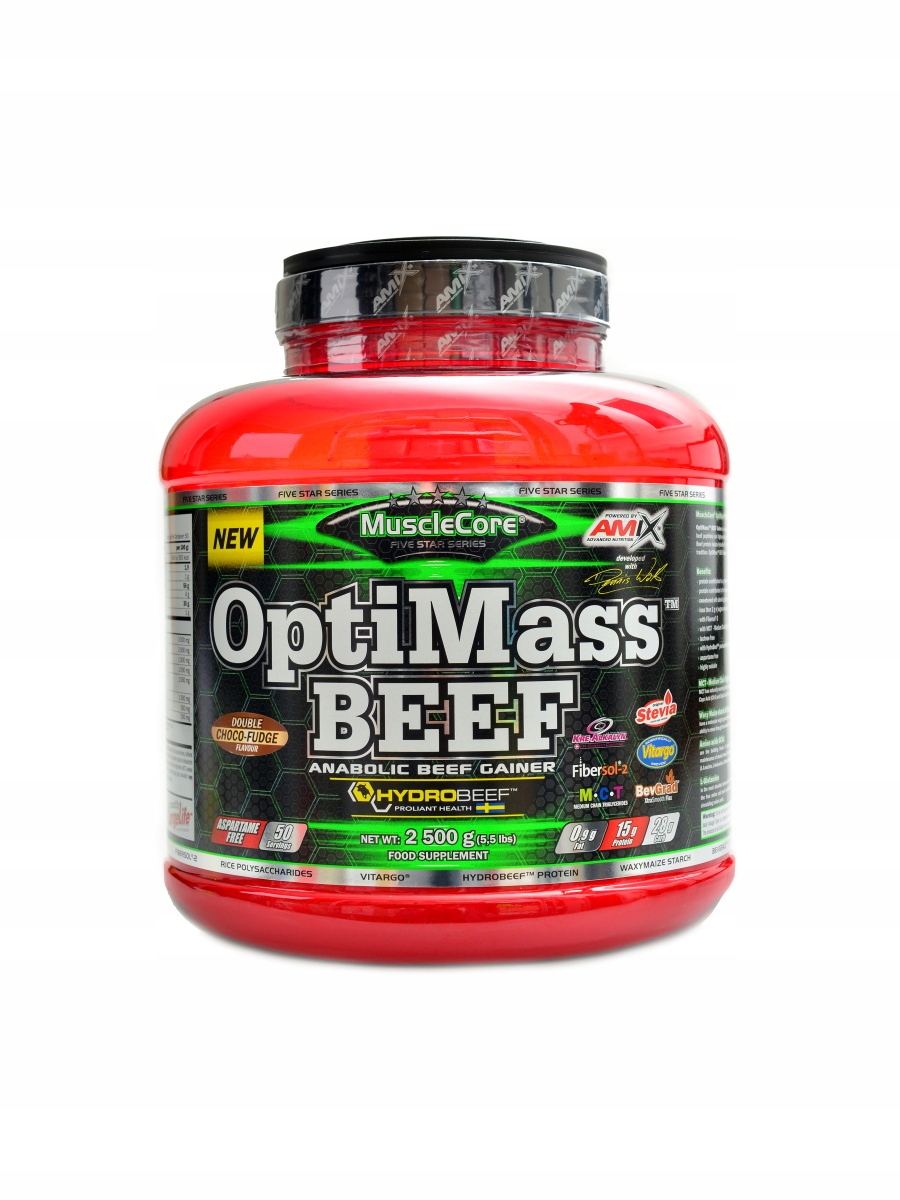 Optimass hydrobeef gainer 2500g kokos čokoláda