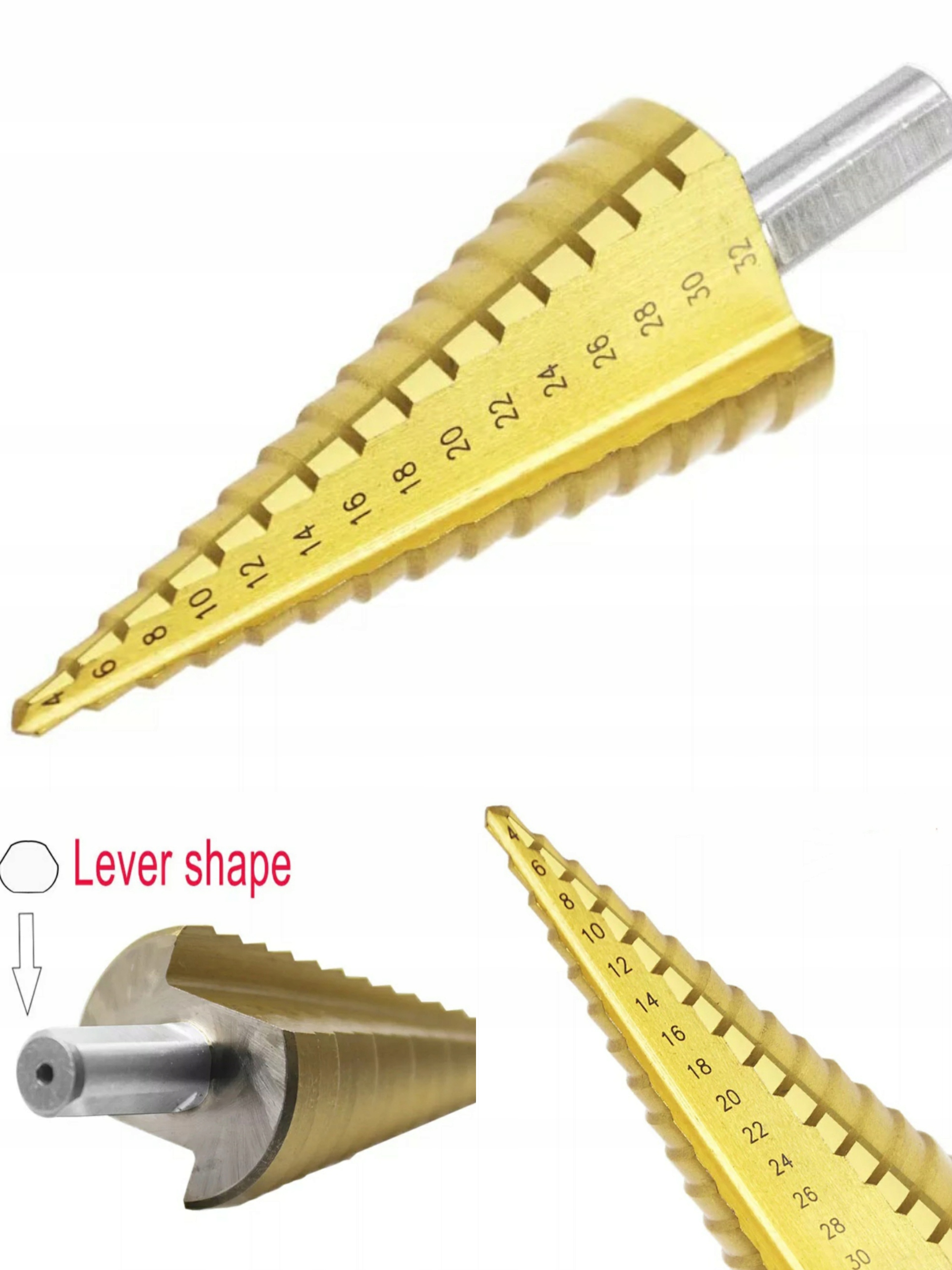 

Wiertło Stożkowe Stopniowe Hs Tytan 4-32mm Wiertła