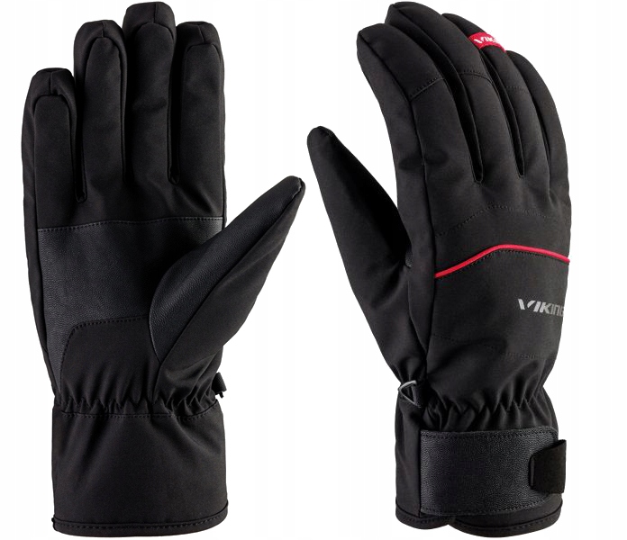 Męskie rękawice narciarskie Viking Solven Warm Red 9 L