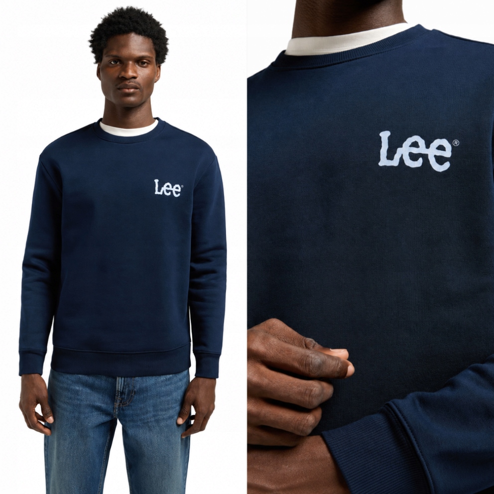 Lee pánská mikina Wobbly Lee Sws crew neck Rivet Navy l