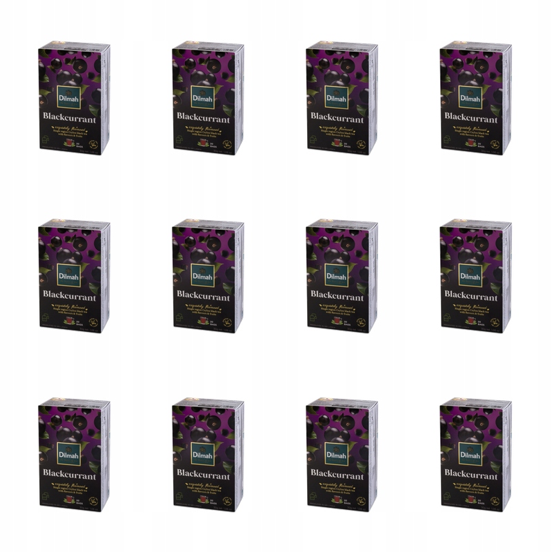 Dilmah Blackcurrant Flavoured Black Tea 20x1,5 g X12