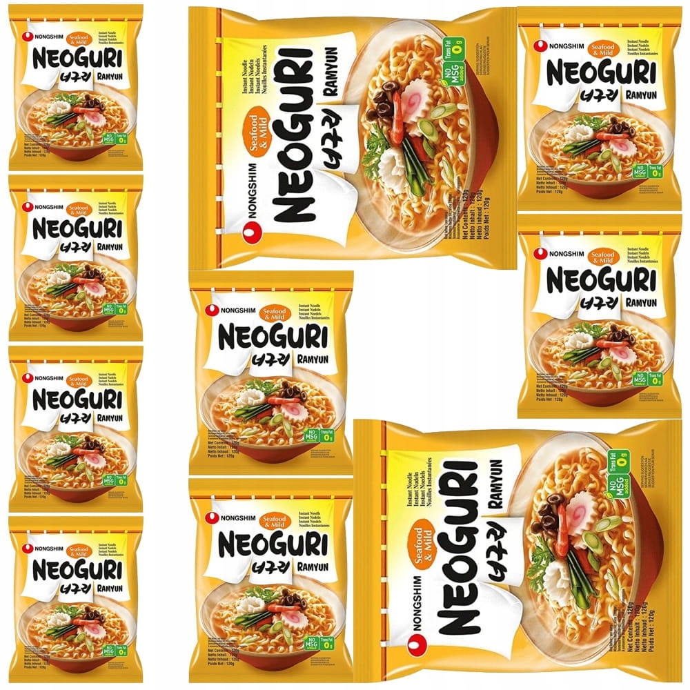 Levně 10 x Korejská Instantní polévka Neoguri Mořské plody Jemná 120 g Nong Shim