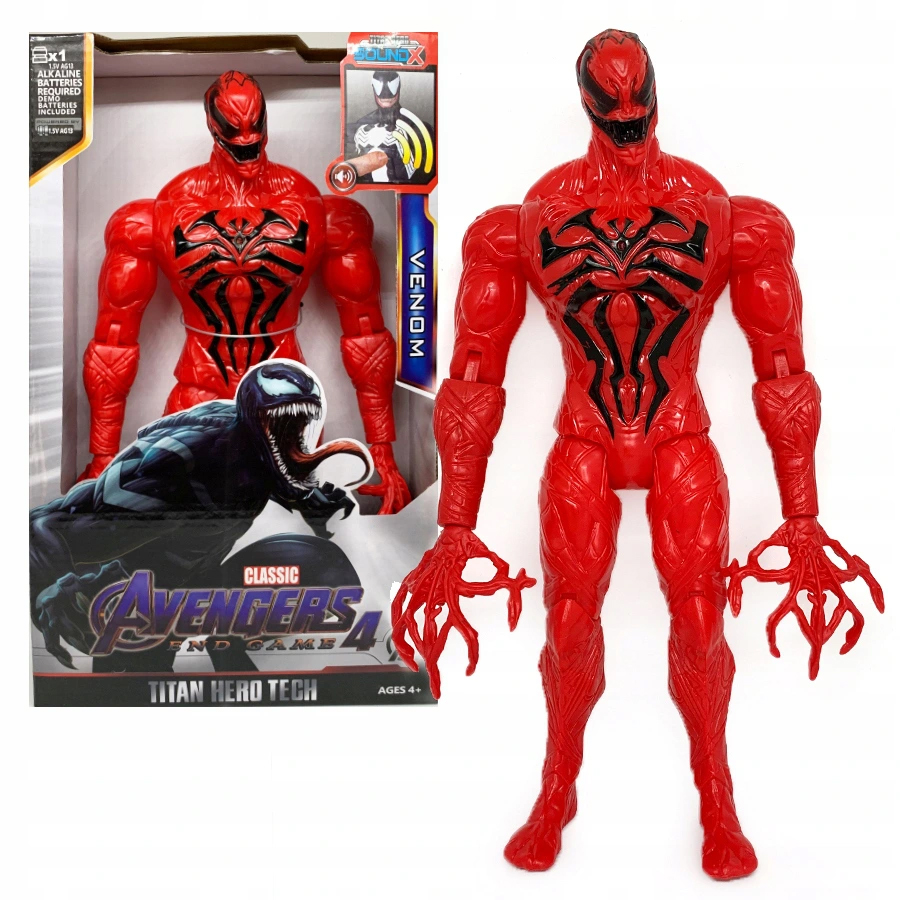 

Duża Ruchoma Figurka Red Carnage Venom Dźwięk