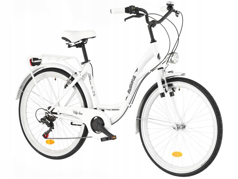 Rower miejski Indiana Moena 7 Biegów 26 cali damski Biały