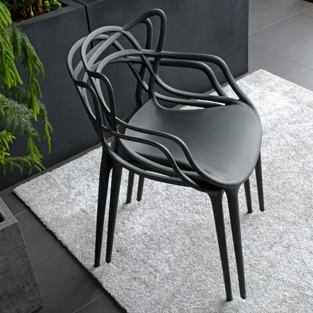 Krzesło Ażurowe Ażur Czarne Do Salonu Hotelu Restauracji Kuchni Ogrodu Wysokość siedziska 45 cm