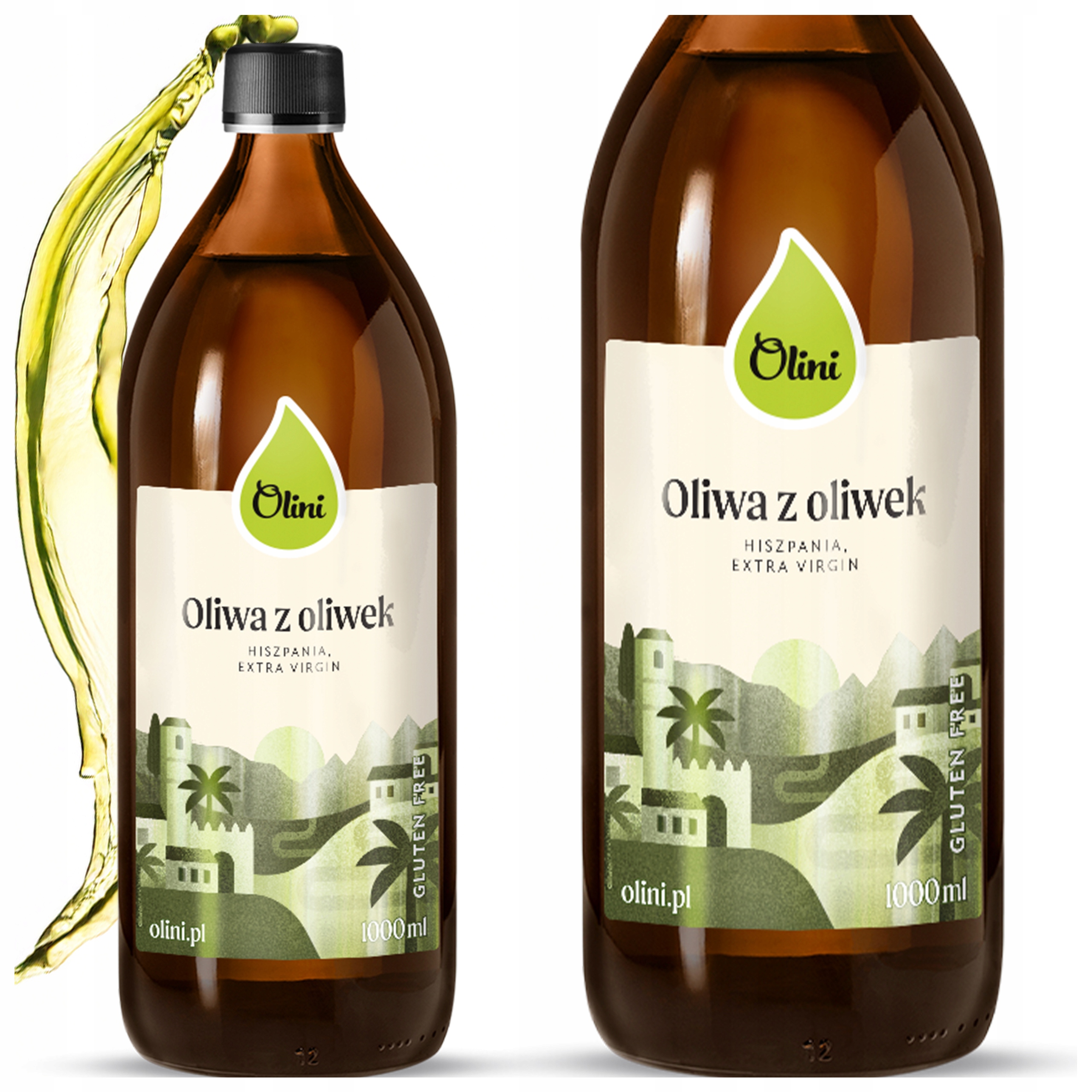 Španělský extra panenský olivový olej lisovaný za studena Olini 1 l