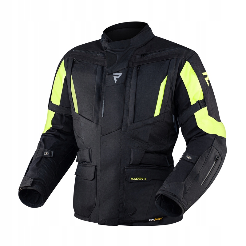 Textilná Bunda Hardy II Black/flo Yellow M
