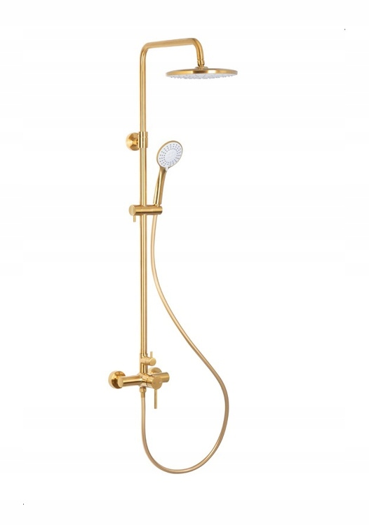 Kfa Armatura Zestaw Prysznicowy z Deszczownią Moza Gold 5036-910-31