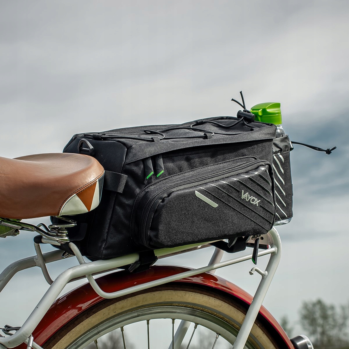 SAKWA ROWEROWA NA ROWER TORBA PODRÓŻNA NA BAGAŻNIK POJEMNA WODOODPORNA Model VA0171