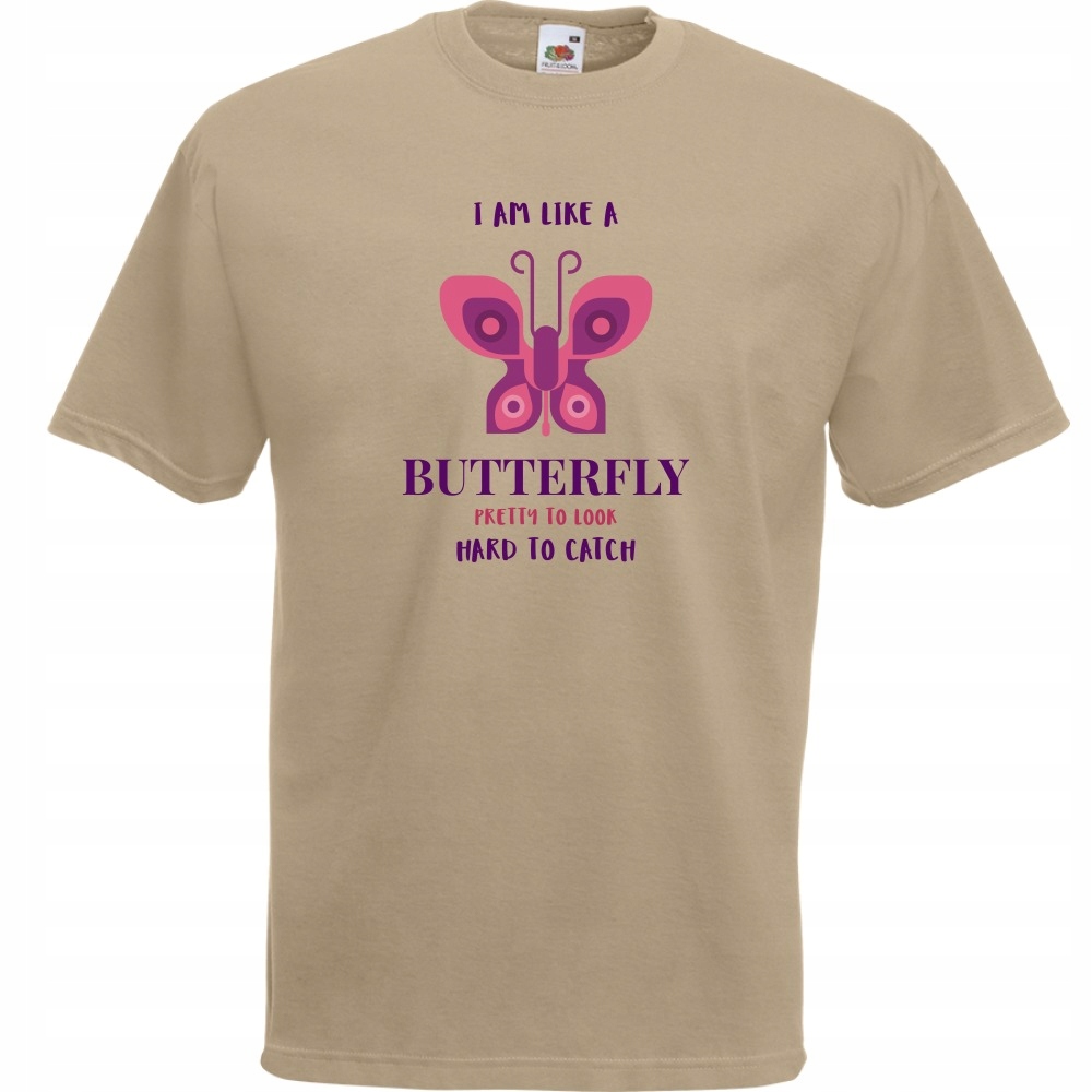 

Koszulka motyl cytat L khaki