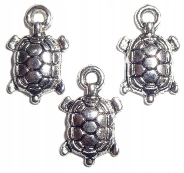 S14 Zawieszki Charms Żółwie 10szt Żółwiki Wisiorki