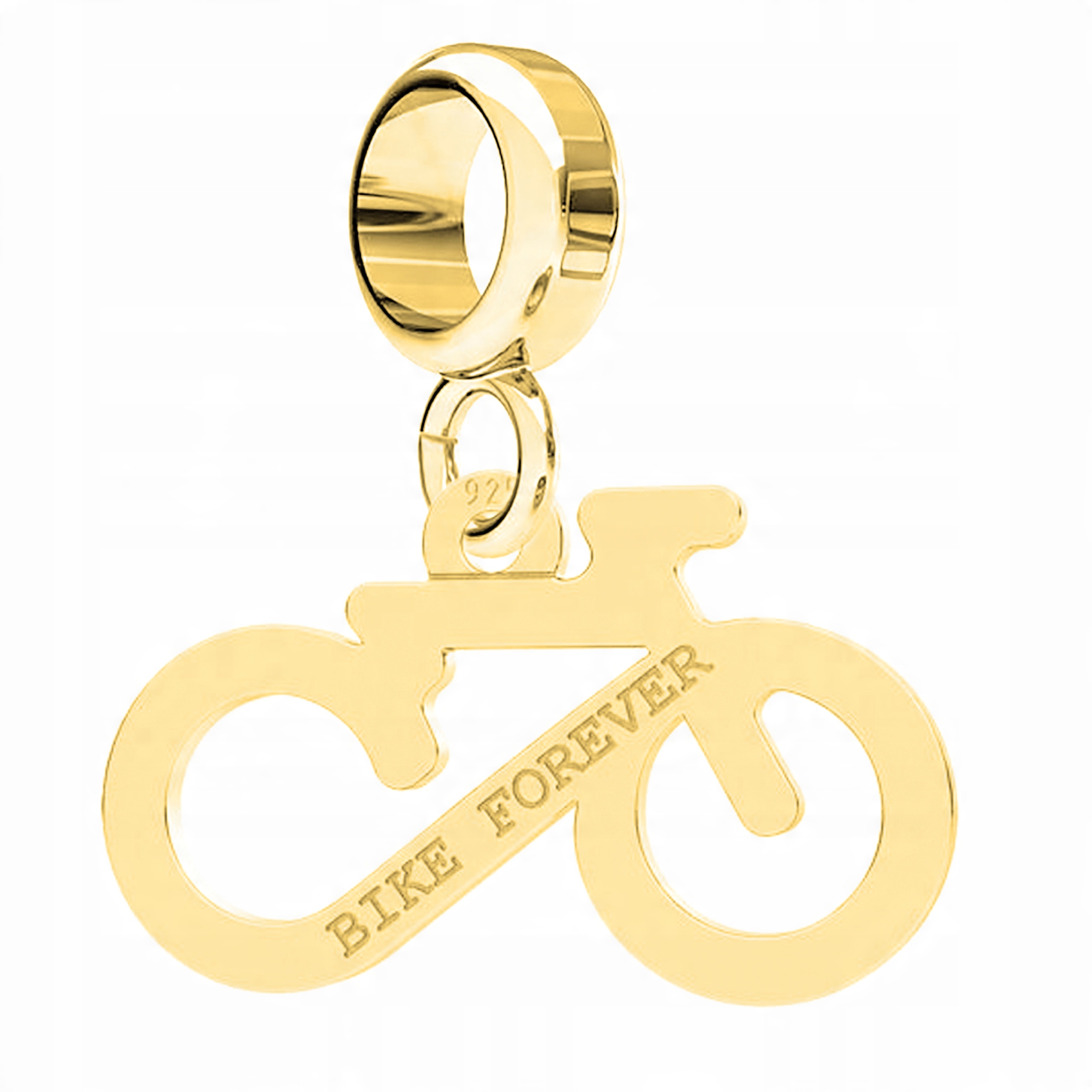 

Charms złoty Rower z Grawerem srebro 925