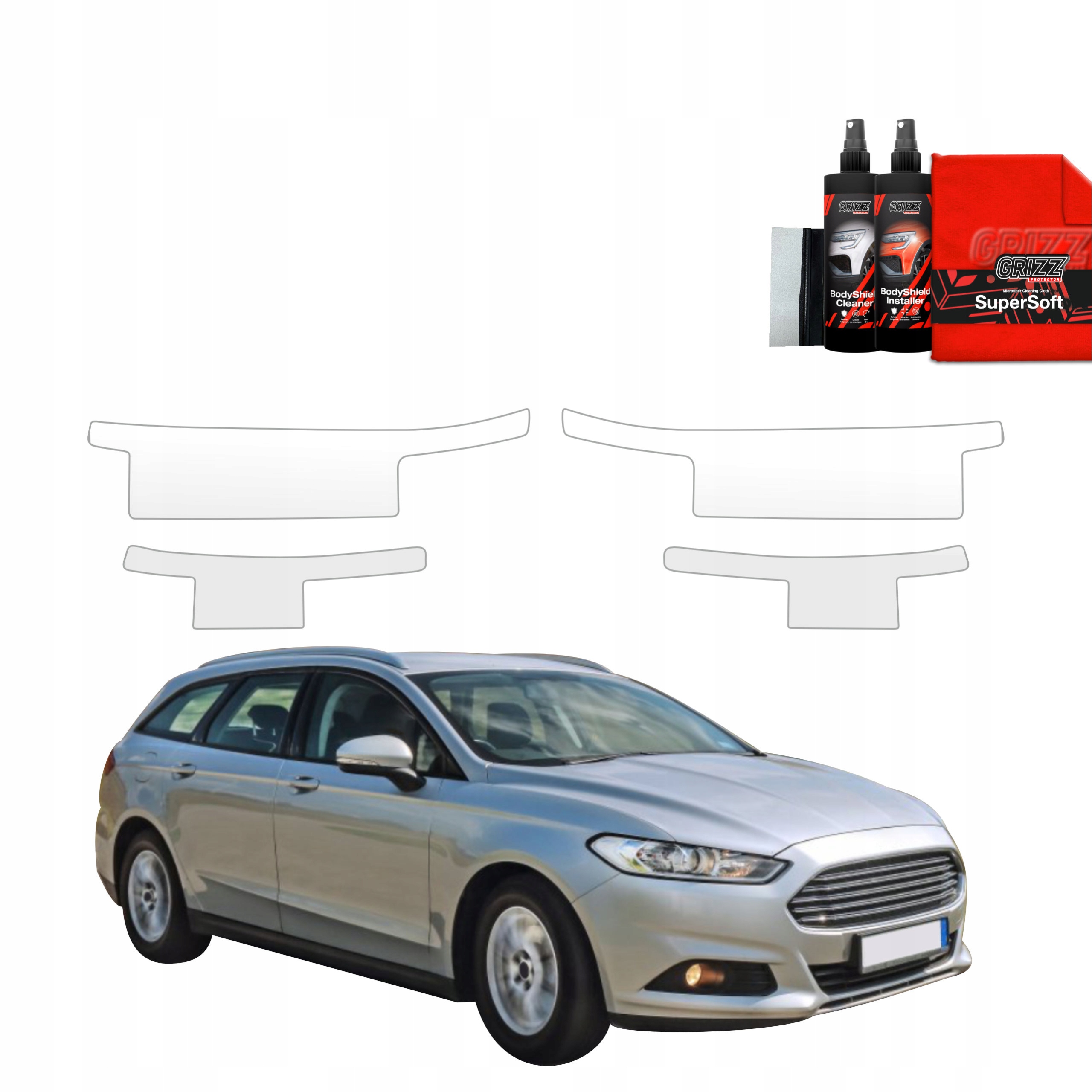 4v1 Fólie Ppf dýha na prahy pro Ford Mondeo Mk5 Kombi (2014-2019)