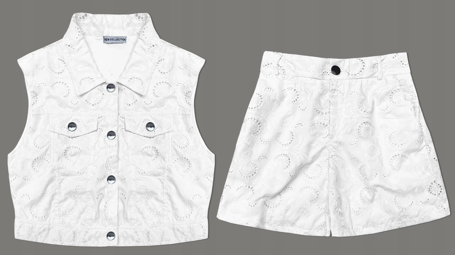 Komplet Halenka A Šortky 72018 Bílá Univerzální