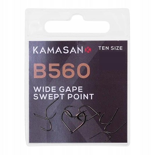 haczyki Kamasan B560 Wide Gape Swept Point op. 10szt roz.18