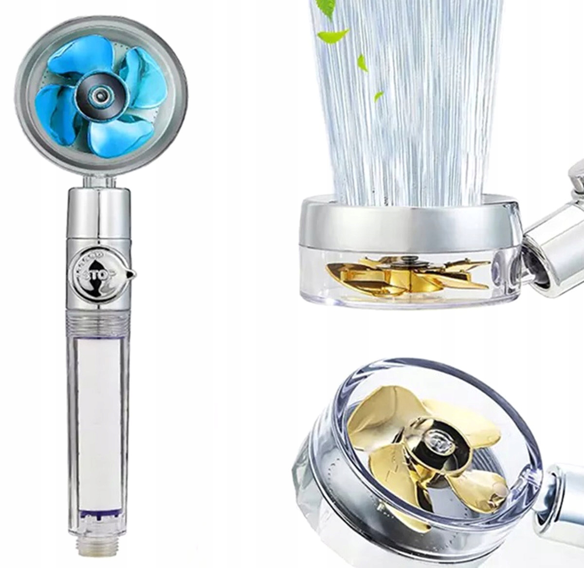 SŁUCHAWKA PRYSZNICOWA OSZCZĘDNA NATRYSK PRYSZNIC TURBINA WENTYLATOR AG866A Marka Aptel