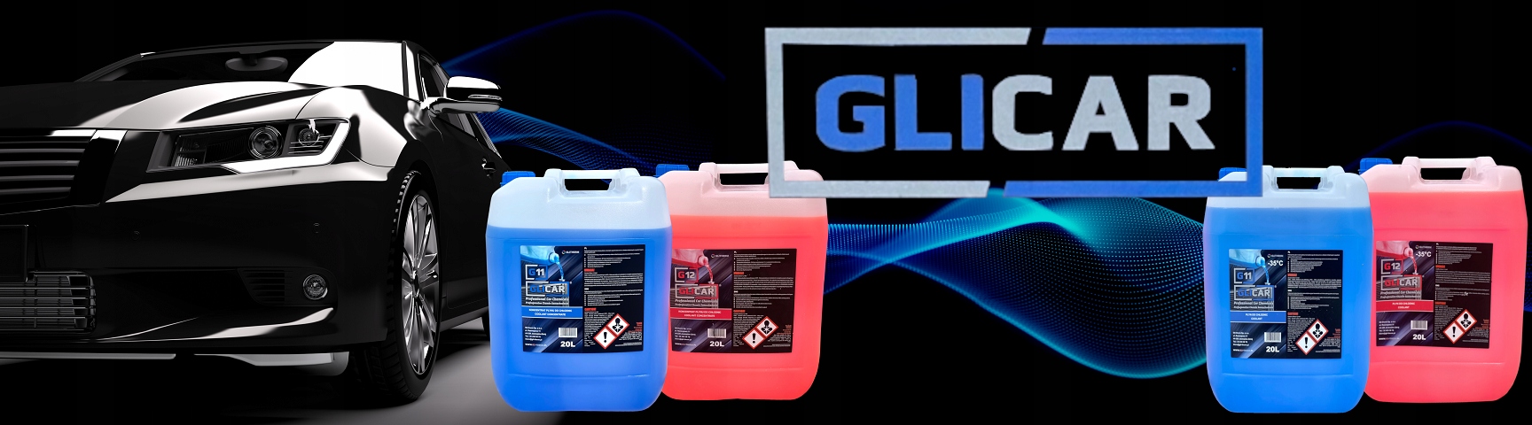 KONCENTRAT PŁYNU G12 CHŁODNICZEGO CZERWONY 5x 20L Producent GLICAR