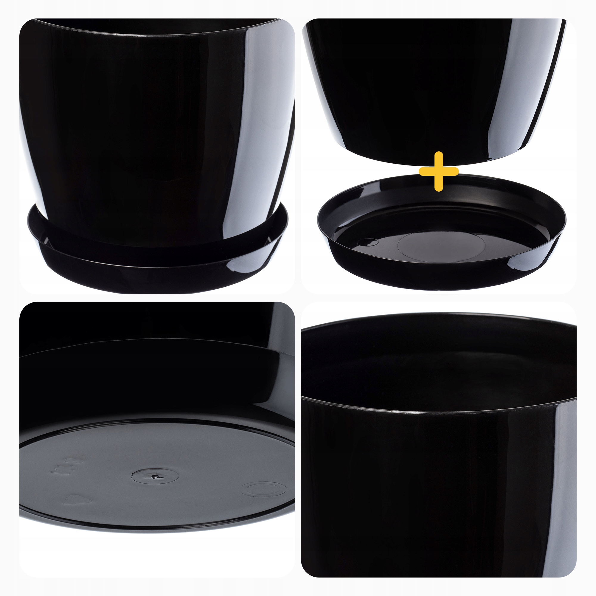 3x DONICZKA 16cm OSŁONKA Z PODSTAWKĄ CZARNA Długość (cm) 16