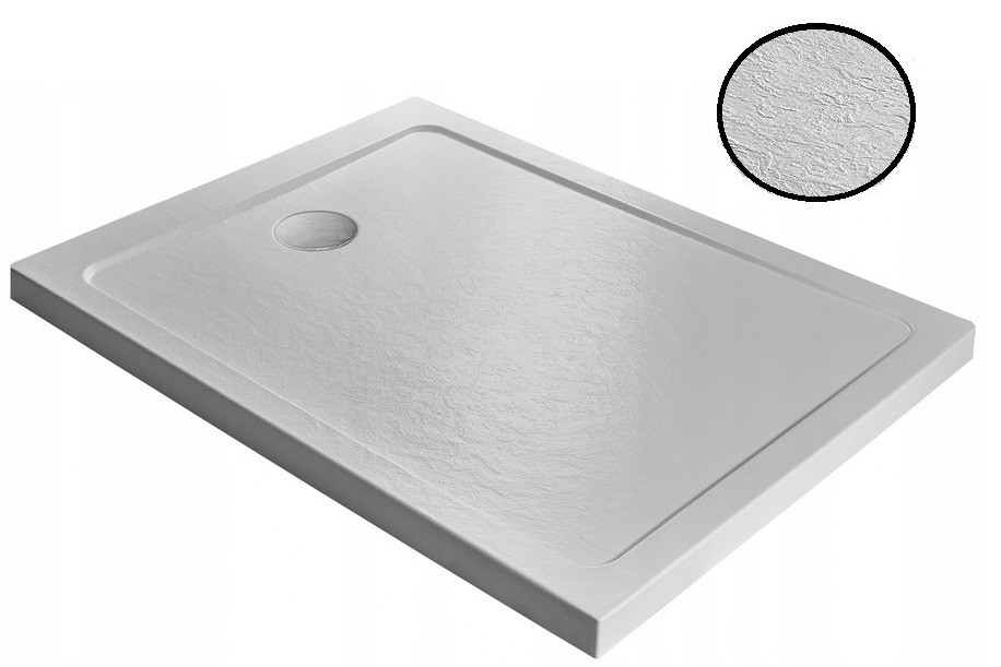 Brodzik prostokątny Doros F Biały Stone 100x70 Radaway