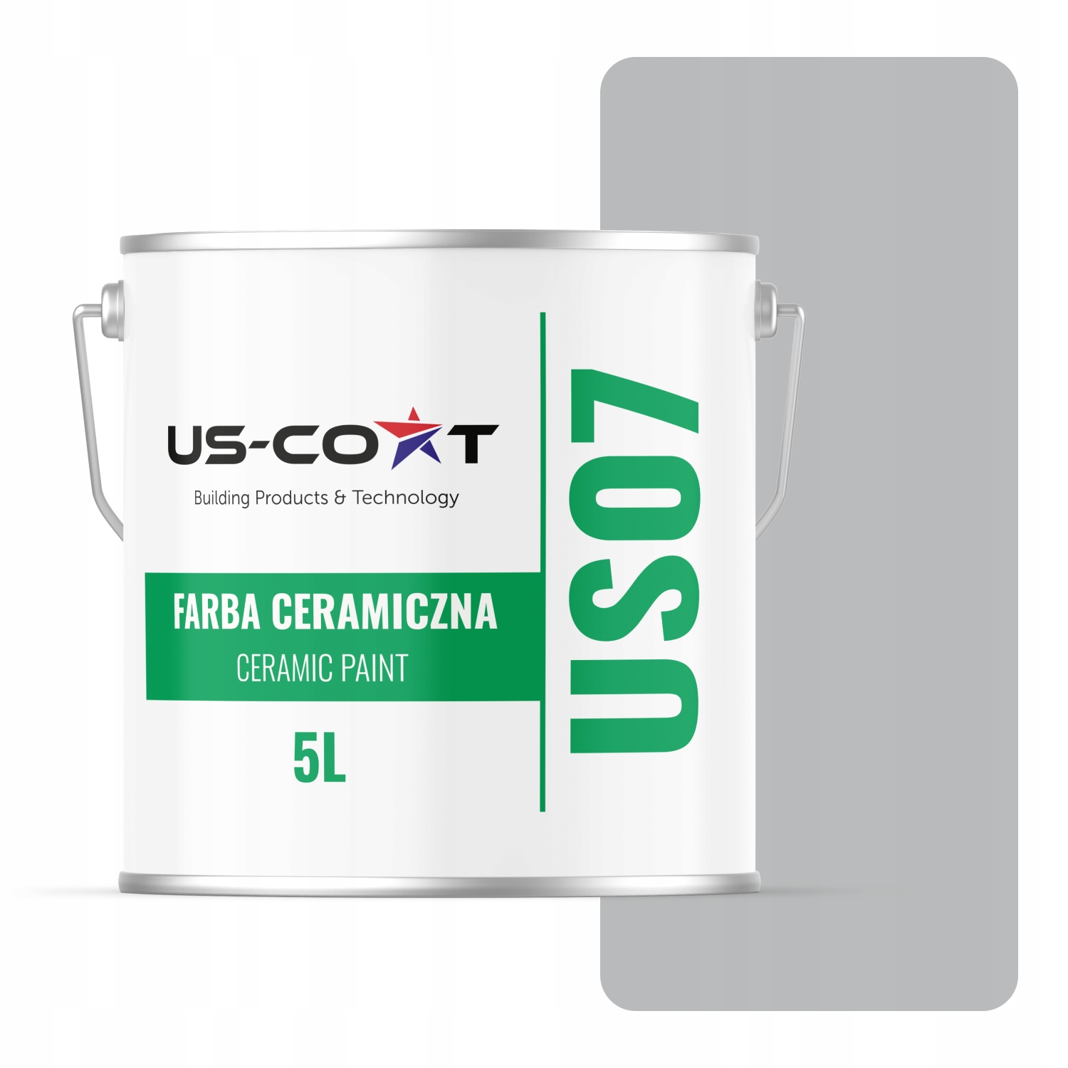 Keramická Farba Na Stenu Šedá Farba H1050 5L Hlboká Matná Na Steny Stropov