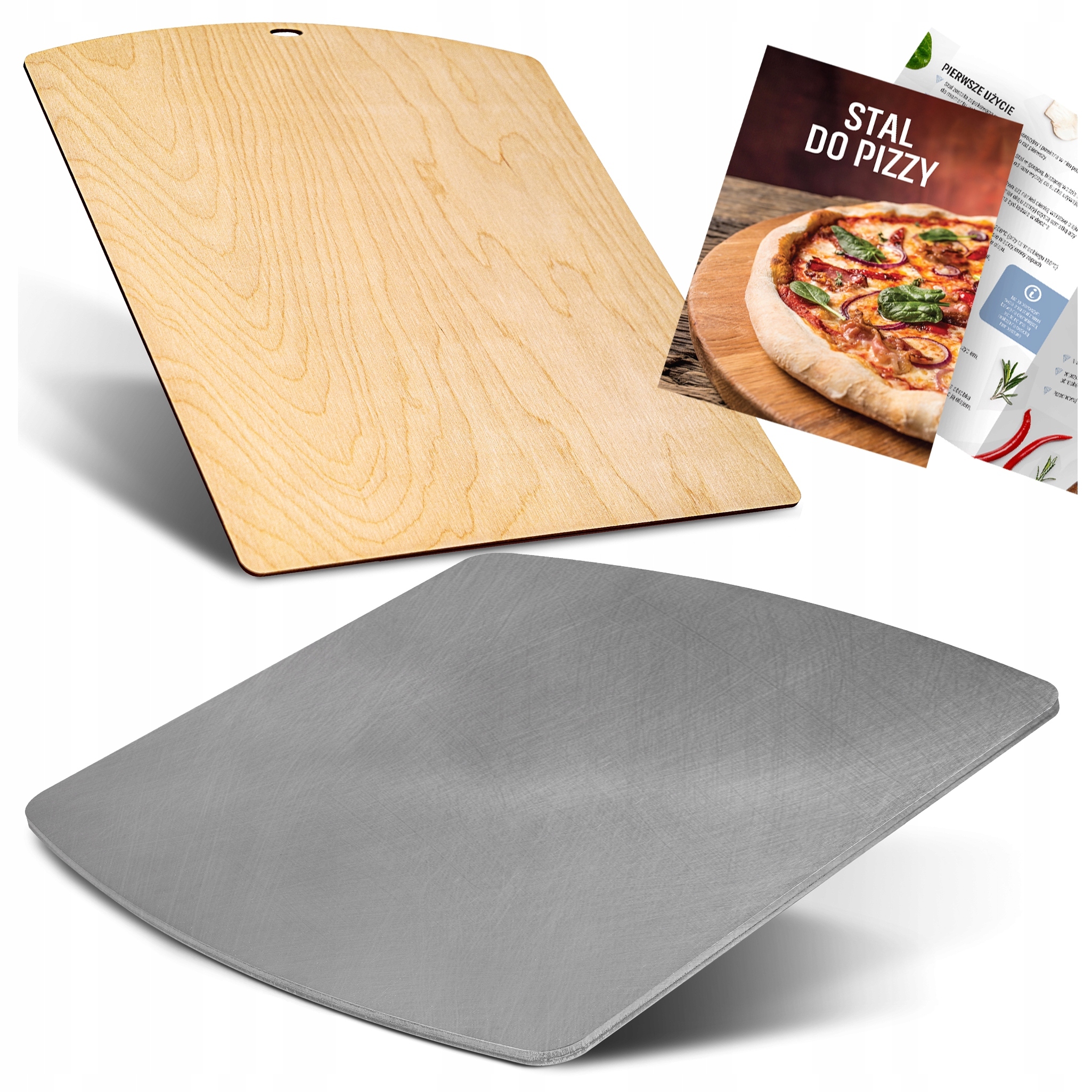 Oceľ Na Pečenie Pizze, Chleba, Plechová Doska Do Rúry 6 MM Lopatka