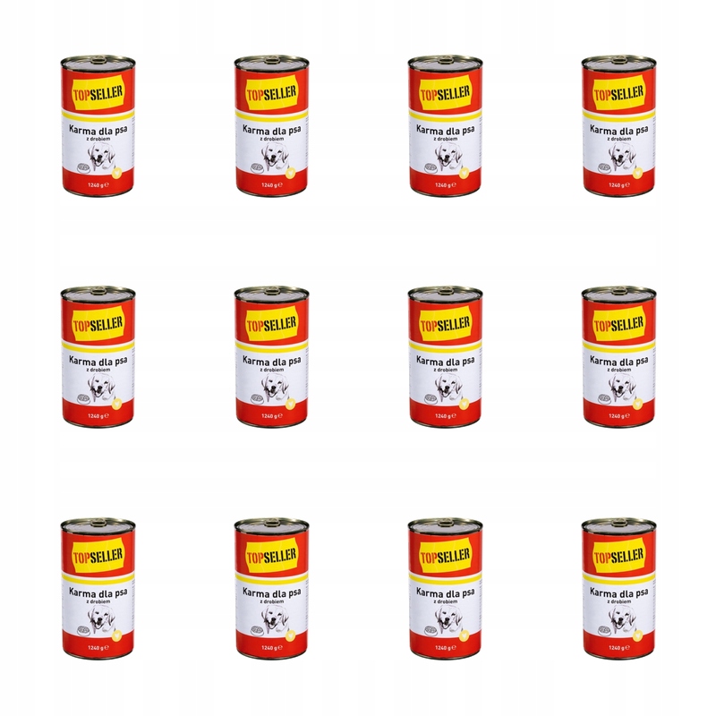 Topseller Krmivo pro psy s drůbežím masem 1240 g X12