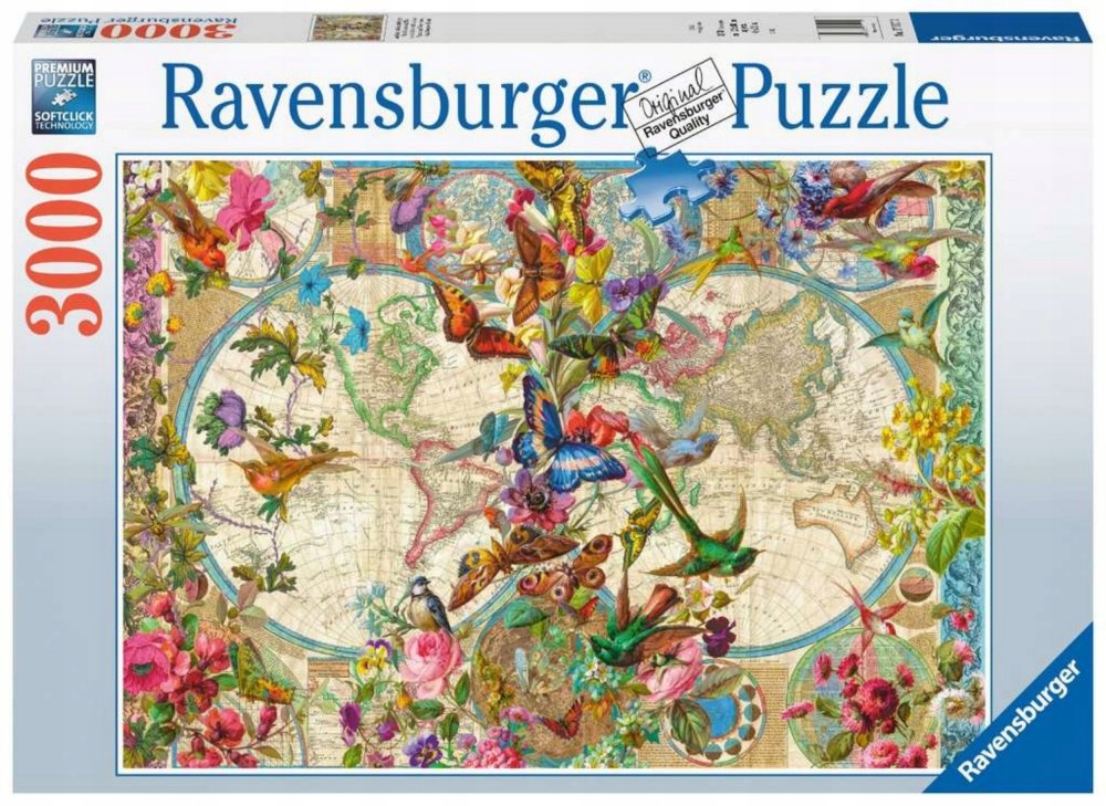 

Ravensburger Puzzle Flora I Fauna Mapa Świata 3000