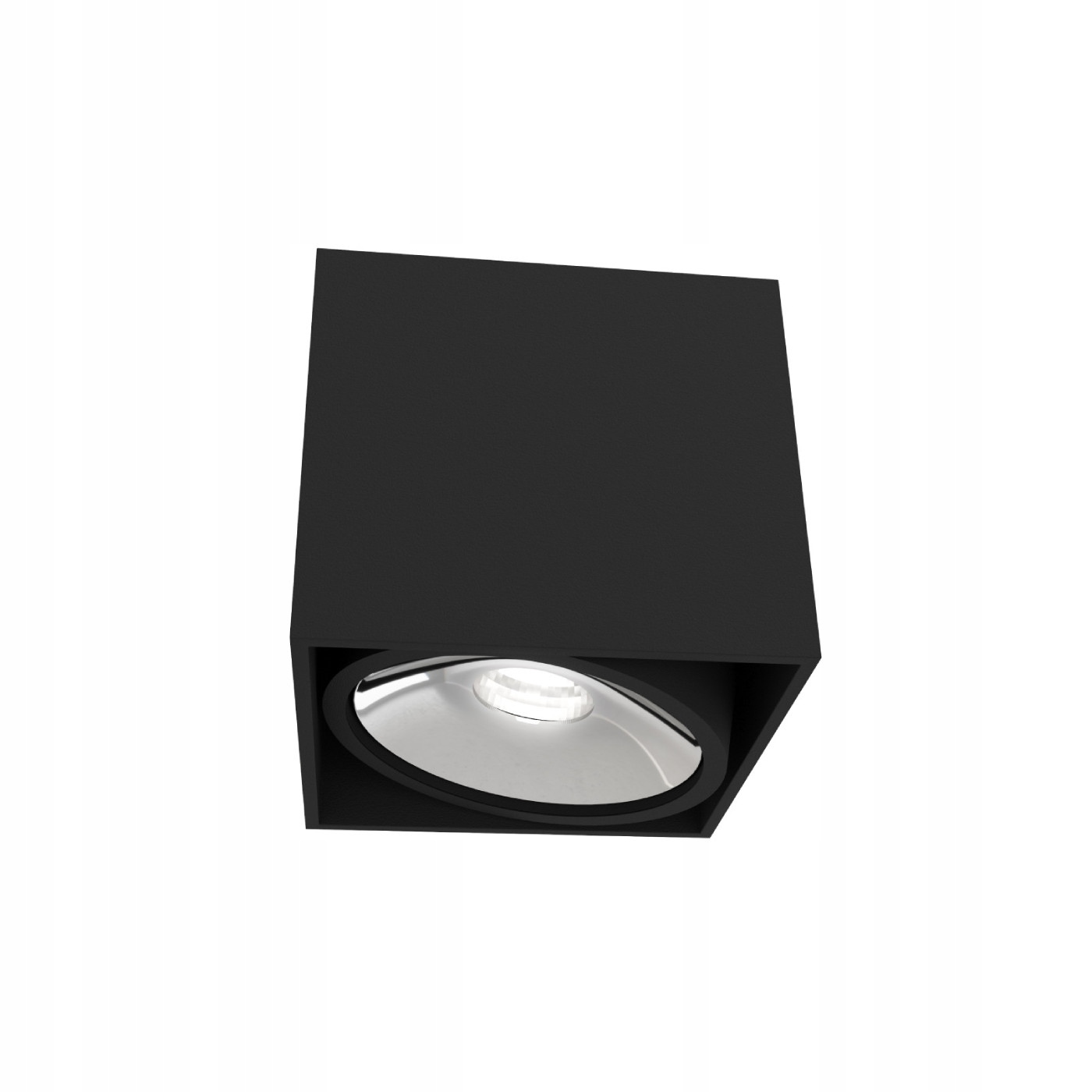 Štýlový osvetľovací doplnok Cardi I Nero Ufo Cromo spot v striebre