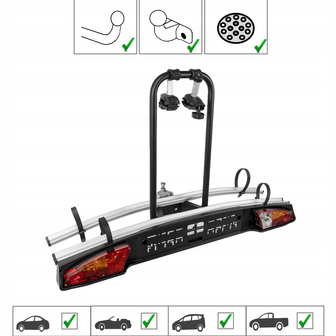 BAGAZNIK PLATFORMA MENABO MERAK NA HAK 2 ROWERY 13 Number of bicycles 2