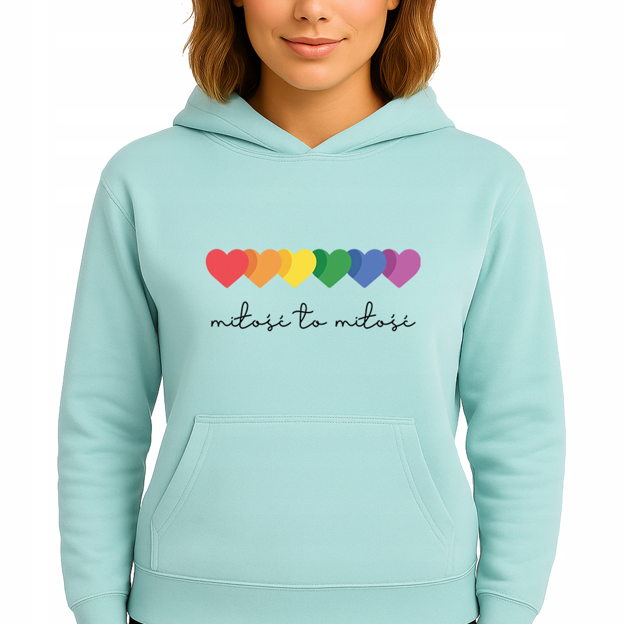 Mikina Mátová Hoodie S Kapucí Bavlněná Láska Je Láska Vel S