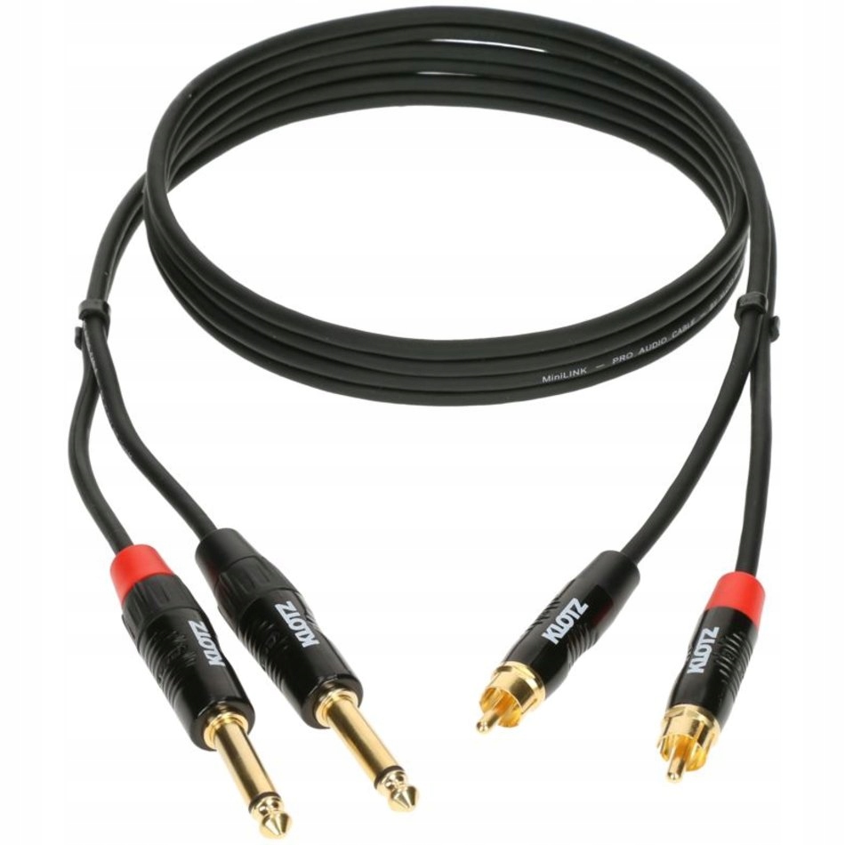 Klotz Kt-cj MiniLink300 Pro stereo kabel s kovovými konektory rca a jack