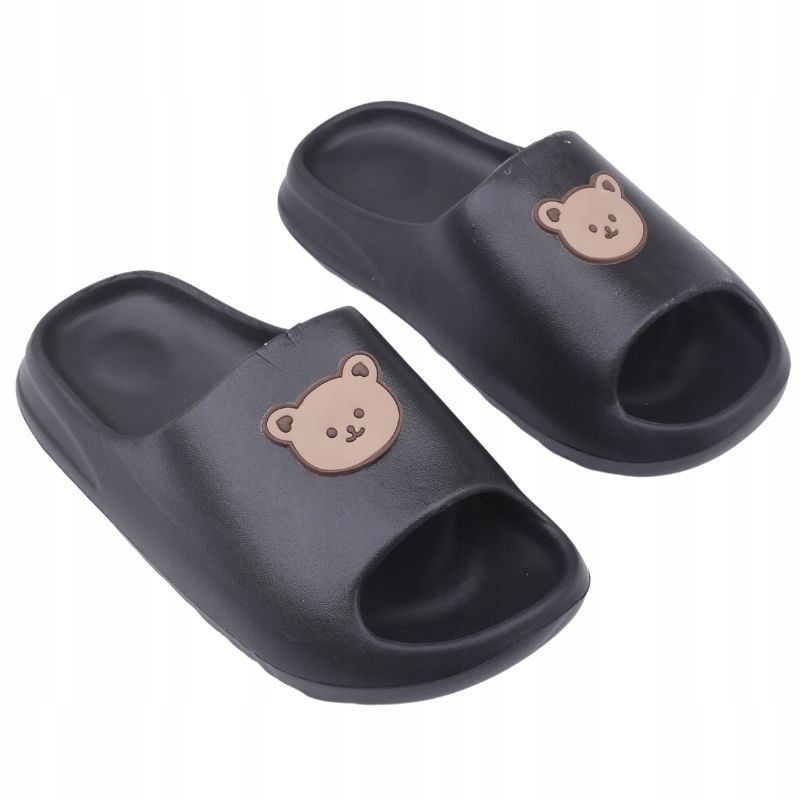 LEKKIE KLAPKI DAMSKIE PIANKOWE CZARNE NA BASEN Oryginalne opakowanie producenta pudełko