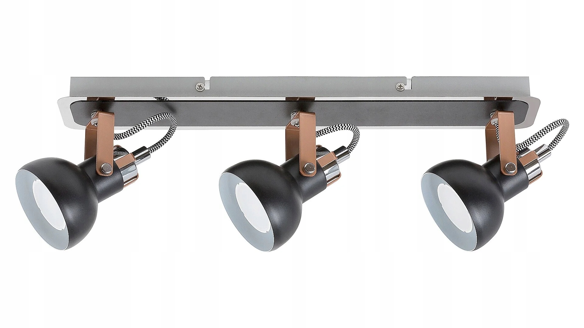 Stropní svítidlo černá 3 reflektory do ložnice obývacího pokoje lišta 43 cm Rabalux