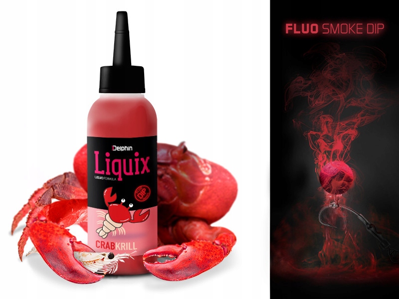 Fluo dip smużący Delphin D Snax LiquiX 100ml Krab Kryl Krill