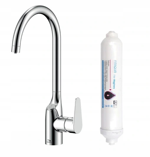 Stojanková Kuchynská Batéria S Filtrom Vody Laveo Claro Chróm Sada S Filtrom
