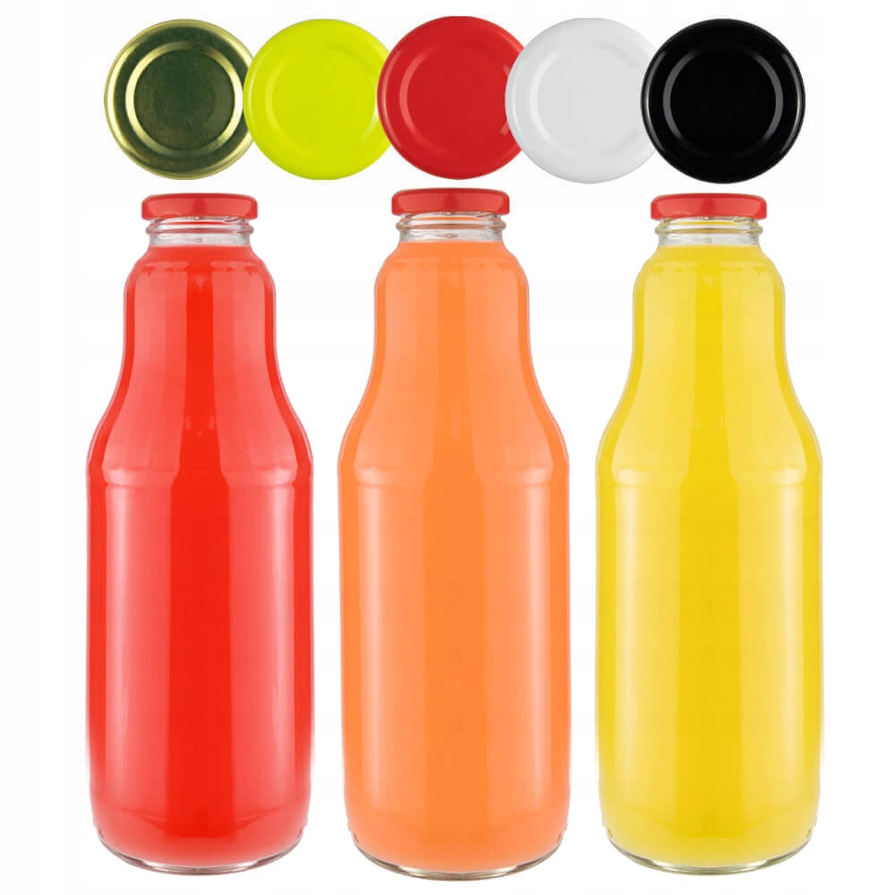 

35x Butelki szklane Fruit na sok 1L Wieczko