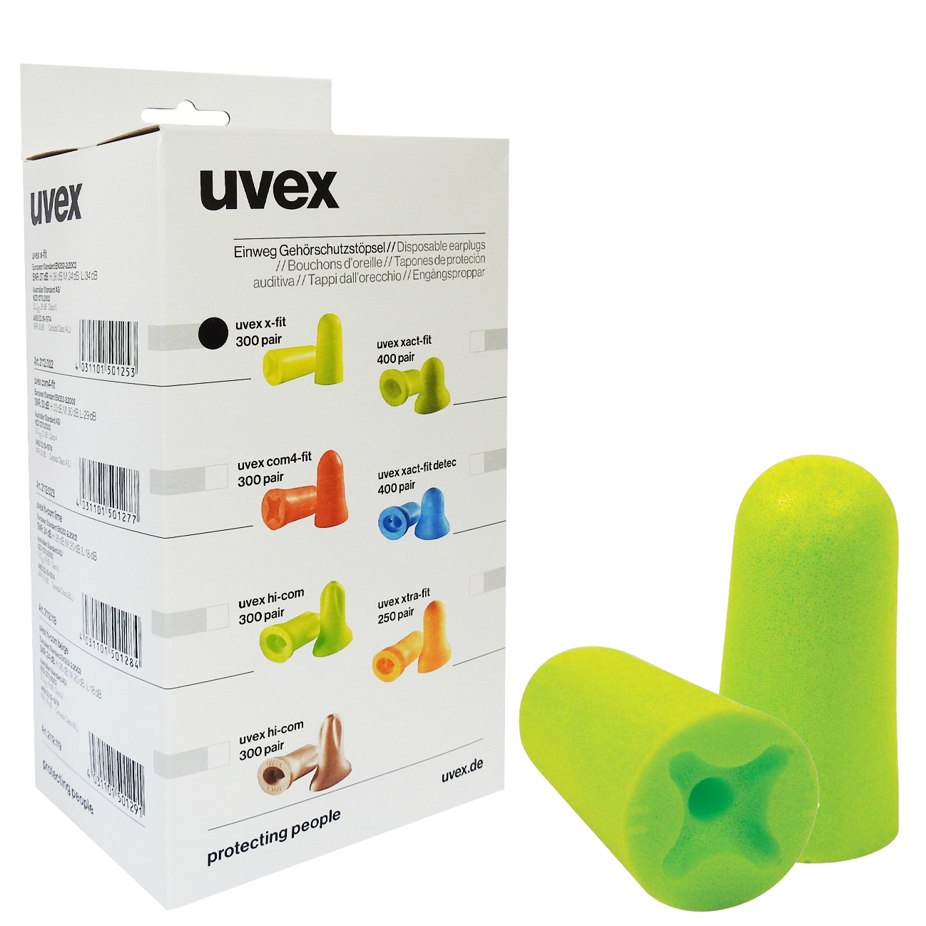 Zatyczki stopery do uszu uvex x-fit 300 par karton