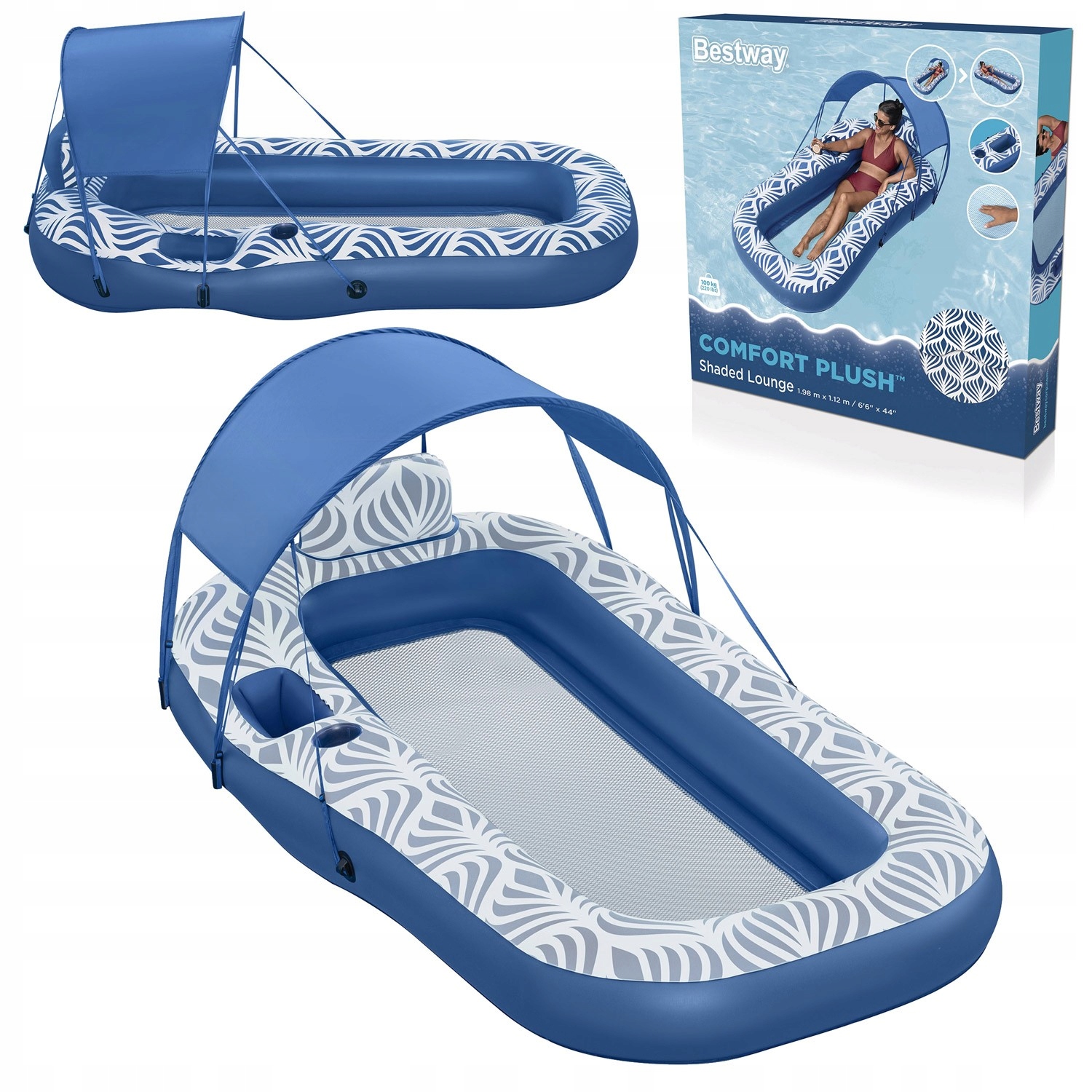 Matrace pro plavání se stříškou Bestway 43732